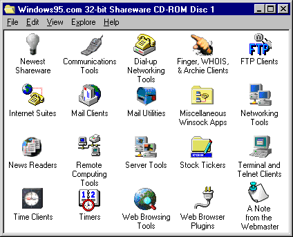 Windows95.com 32-bit Shareware CD-ROM Disk 1